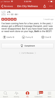 review from Elm City Wellness in New Haven