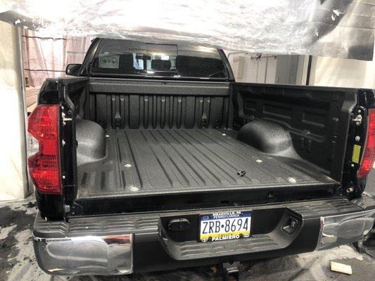 Toyota Tundra spray liner (tailgate removed - in process)