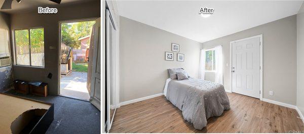 Before and after shots of the amazing transformation courtesy of the Neeley's.