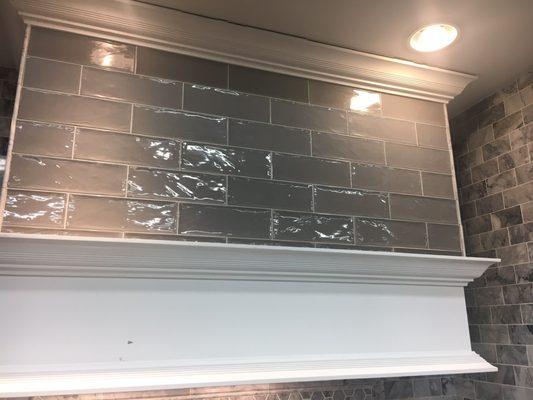 Example of a longer, rectangular tile. Perfect for the kitchen.