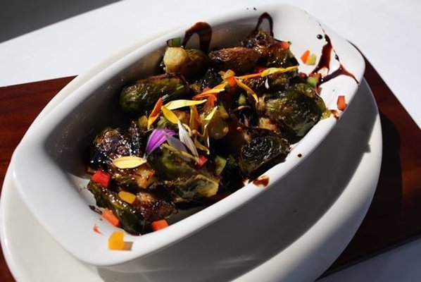 Balsamic glazed brussels sprouts