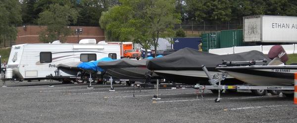 Bass Boat Storage with electric hookup