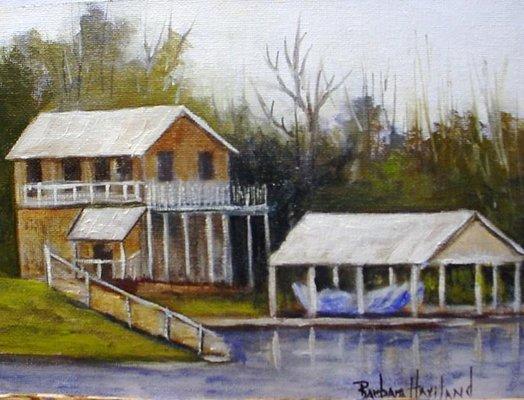 Lake Bob Sandlin oil painting by Barbara Haviland