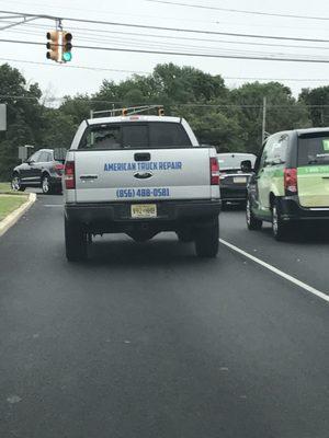 Daddy at this business needs to teach Son how to drive, no tailgating or cutting people off for example.