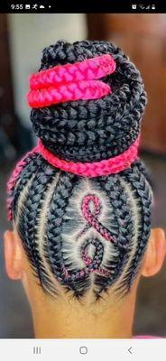 Feedin updo braiding