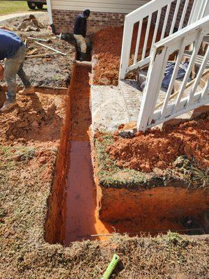 We started digging the footing.