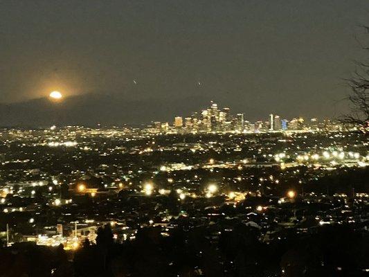 Night Downtown LA view from the stairs view!