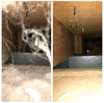 Have you looked in your return ducts? This is a pretty common before and after. Call us today!