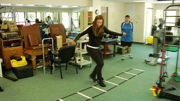 Sports rehab, ladder training