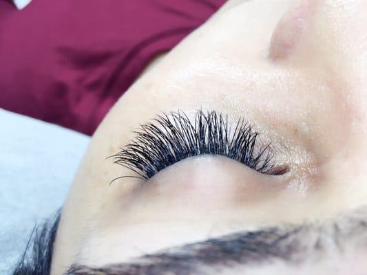 Fullset of mink eyelash extensions