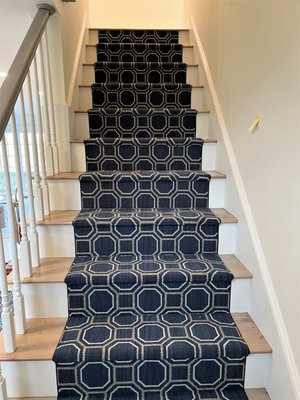 Couristan custom stair runner installed by Paramount