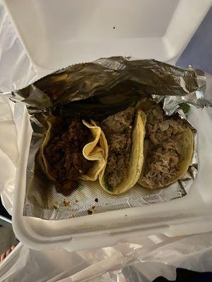 Suadero and carnitas tacos