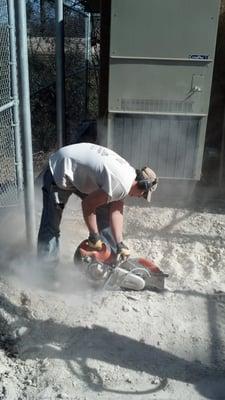 Concrete Cutting & Removal at AT&T Cell Site LR.