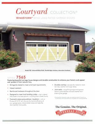 Insulated steel, fashioned to resemble elegant wood designs of traditional carriage house doors. The beauty of wood, the durability of steel