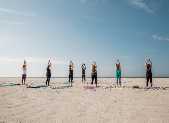 Yoga on the Beach in Cape May at Congress Street