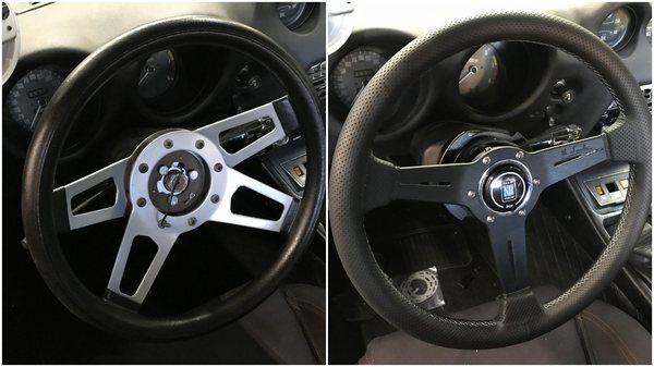 Out with the old, in with the new! Steering wheel install for a 240Z!