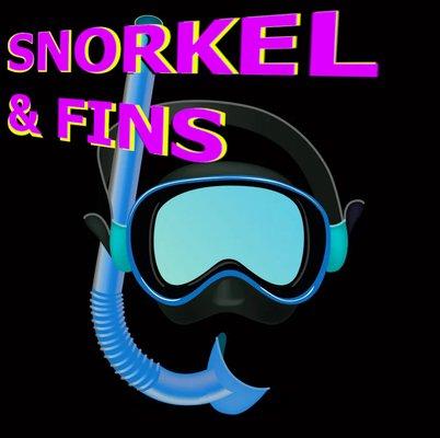 Snorkel Set with Fins in a bag