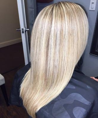 Multidimensional blonde with beautiful health and shine