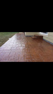 I do stamped concrete which makes my customers very happy