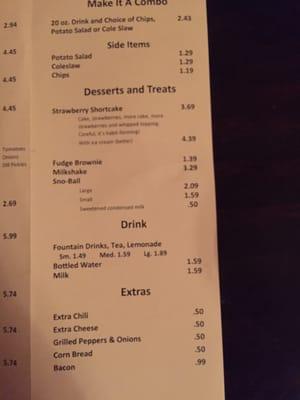 An updated Menu for those of us that like to check out the menu before venturing out.