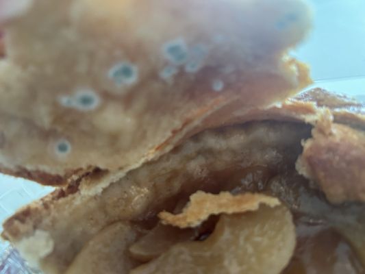 Inside of apple pie