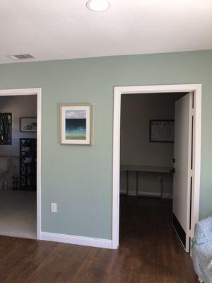 Interior walls and trim painting.