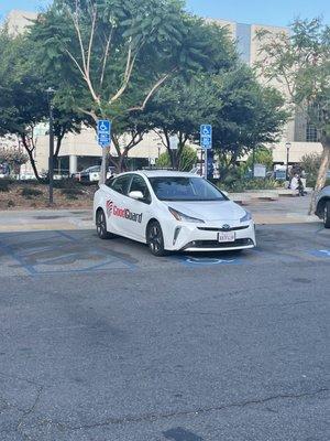 Good Guard illegally in Handicap Parking