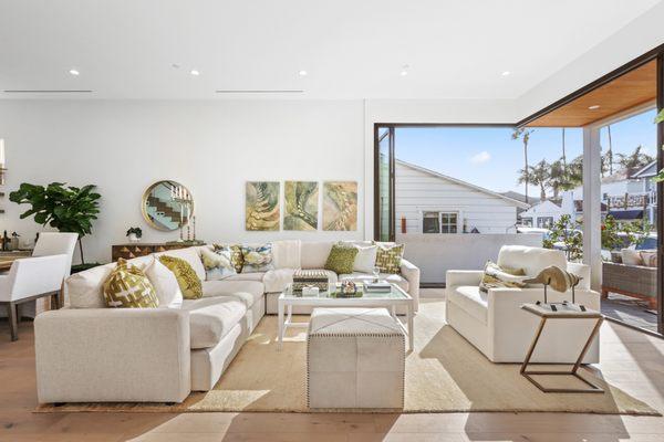 Balboa Island Living Room Staging