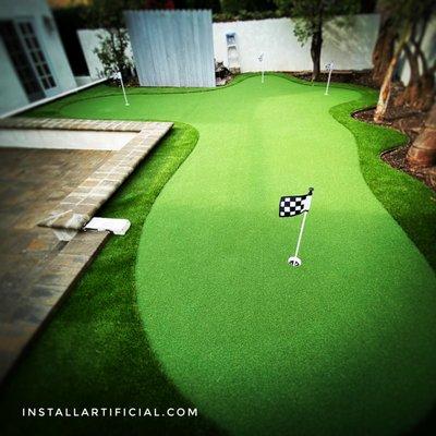 Backyard putting green installation Los Angeles