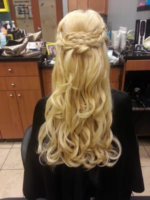 from my bridal hair trial at the salon