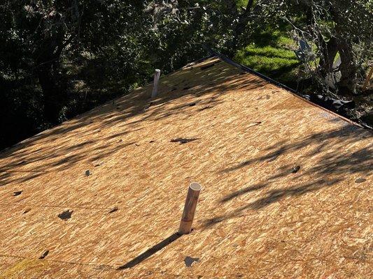 Stripping the Roof to the decking to inspect for any water damage !!!