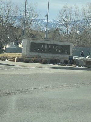 Arvada Skatepark entrance