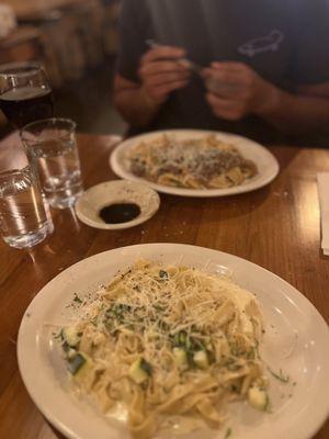 Truffle pasta, bolognese pasta