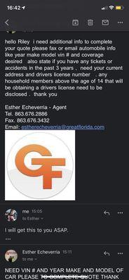 Esther Echeverria - GreatFlorida Insurance