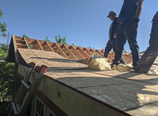 This is the before photo of a roof replacement project.