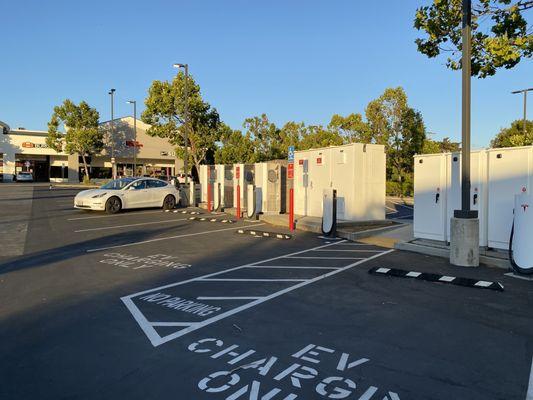 14 connectors, 72 kW max charging speed. Supercharger opened July 3, 2020. Go Tesla fam!