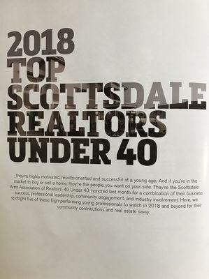 Lisa was selected as one of the top realtors under 40 in AZ!