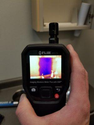 thermal image of water damage