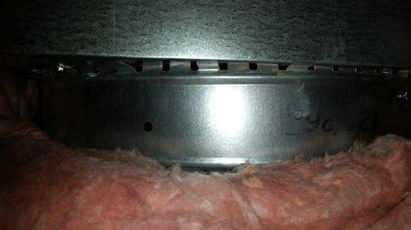 Inlet start collar 21 inch diameter. Inlet duct size is 20 inches. How does that seal?