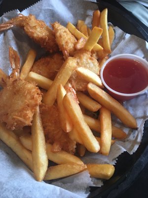 Coconut shrimp and fries