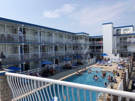 Pool and motel from sun deck