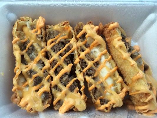 Philly Cheese Steak Egg Rolls