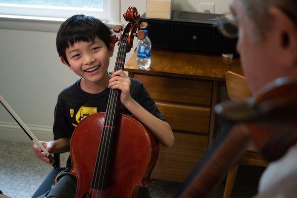 Cello lesson at WMS