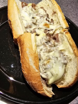 Provolone cheese steak sub