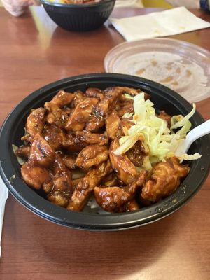 Spicy chicken bowl.