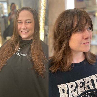 Before & After Shag Haircut