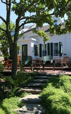 exterior, breakfast patio