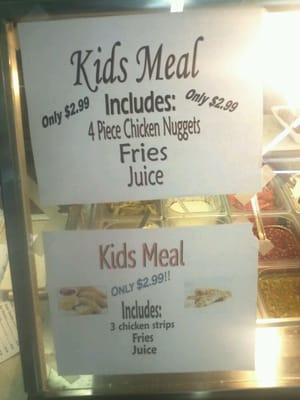 Kids meal deal