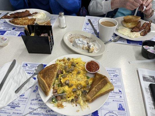 "Mini-Mess" like a scattered, smothered, covered Waffle House thing.