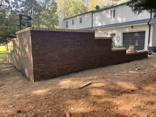 Brick Patio Wall